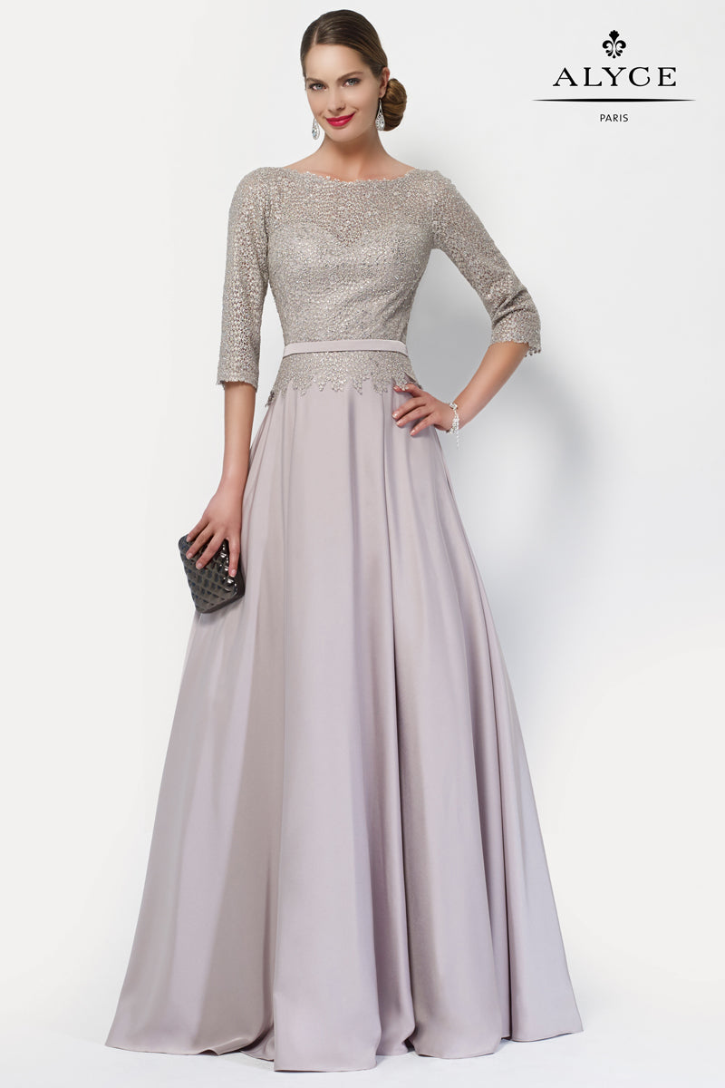 ALYCE Paris 27099 Special Occasion Boat Modest A Line Dress