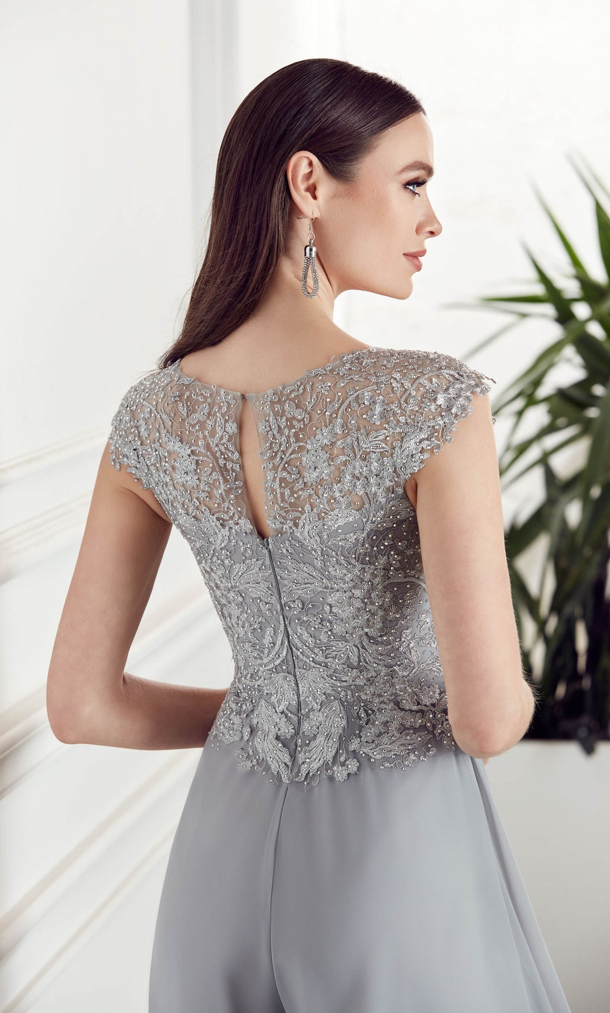 ALYCE Paris 27488 Special Occasion Illusion Embellished Jumpsuit Dress