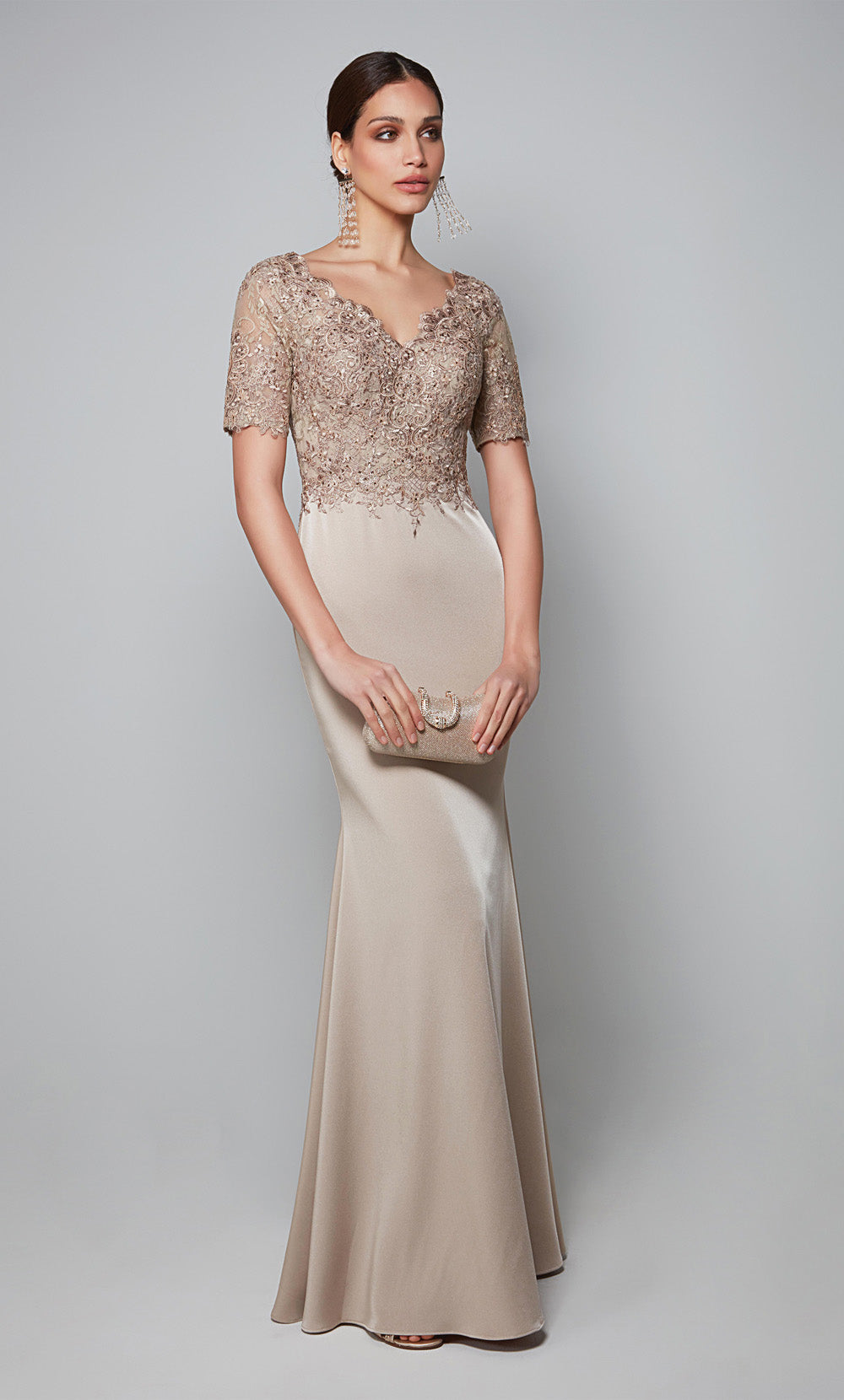 ALYCE Paris 27615 Special Occasion V-neck Elegant Straight Dress