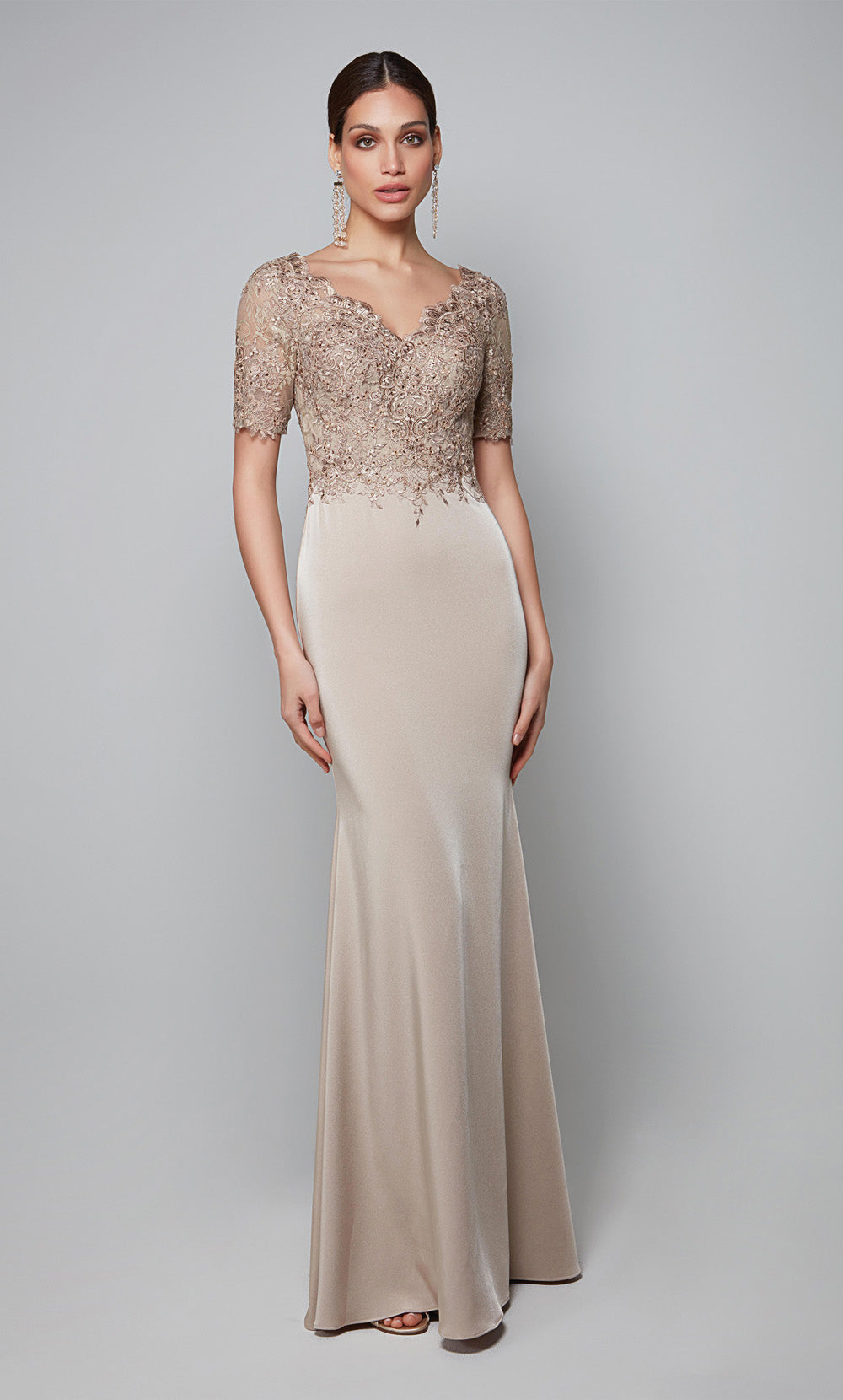 ALYCE Paris 27615 Special Occasion V-neck Elegant Straight Dress