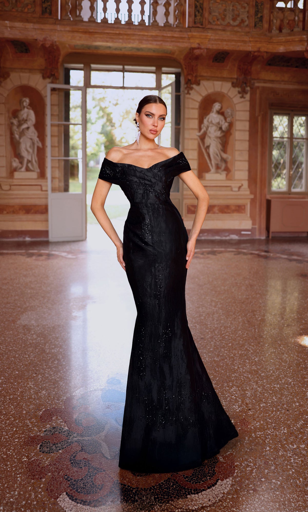 ALYCE Paris 27733 Special Occasion Off The Shoulder Chic Mermaid Dress