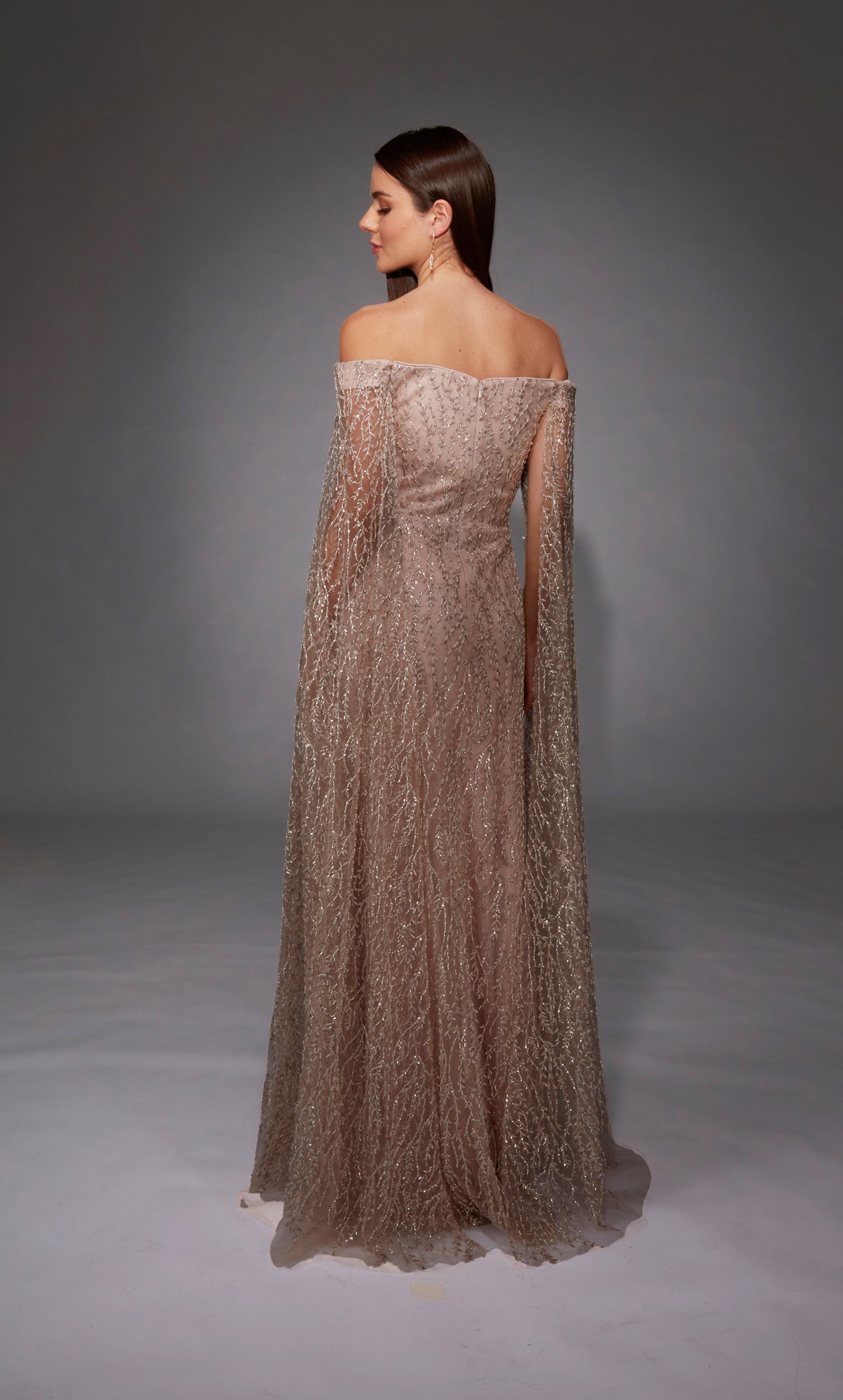 ALYCE Paris 27821 Special Occasion Off The Shoulder Neckline Embellished Fit N Flare Dress