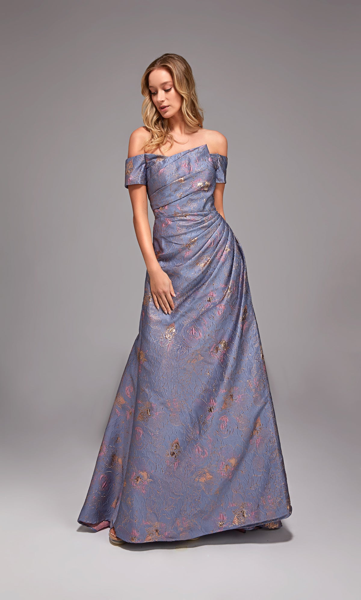 ALYCE Paris 27828 Special Occasion Off The Shoulder Neckline Ruched/draped A Line Dress