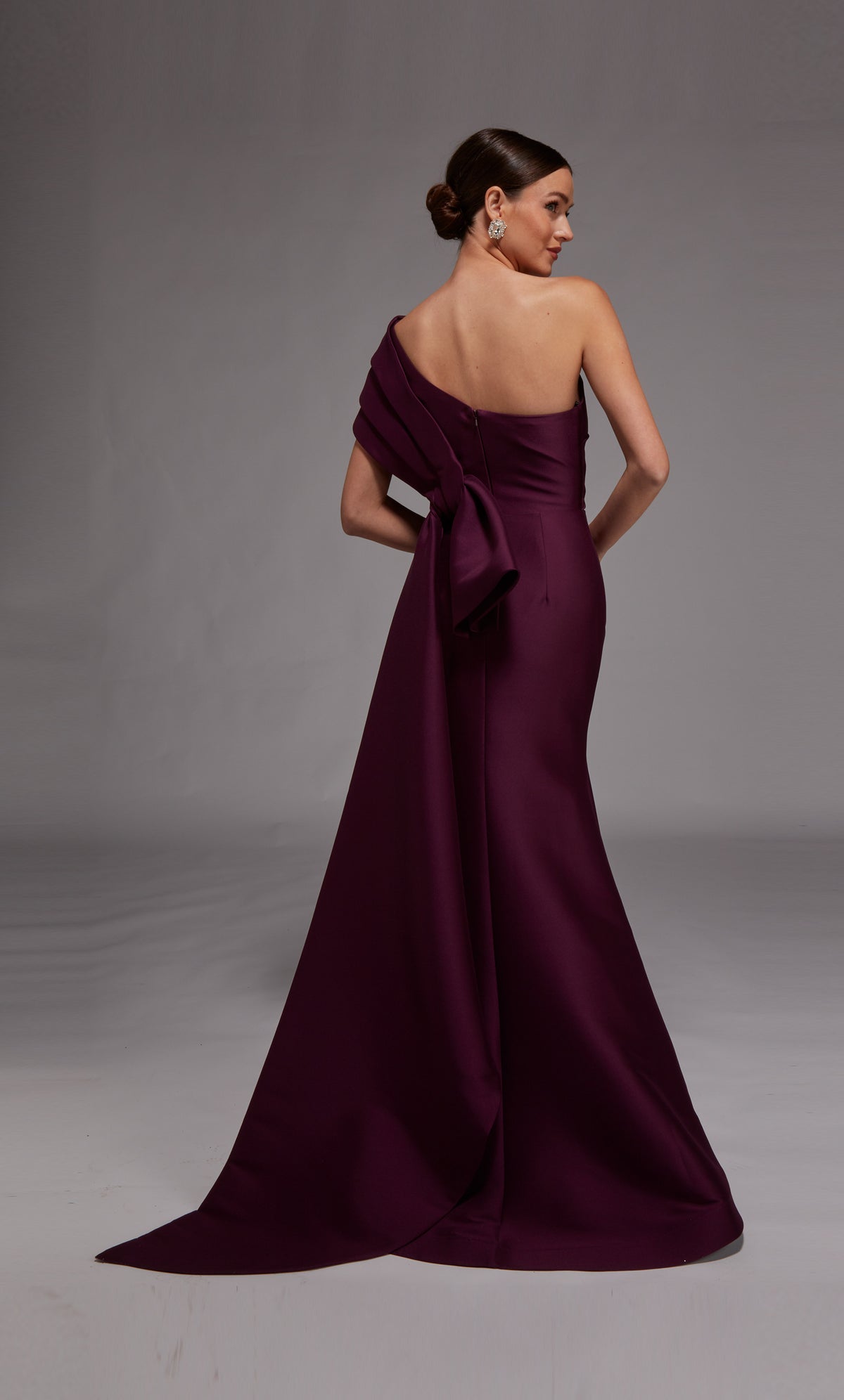 ALYCE Paris 27838 Special Occasion One Shoulder Neckline Ruched/draped Fit N Flare Dress