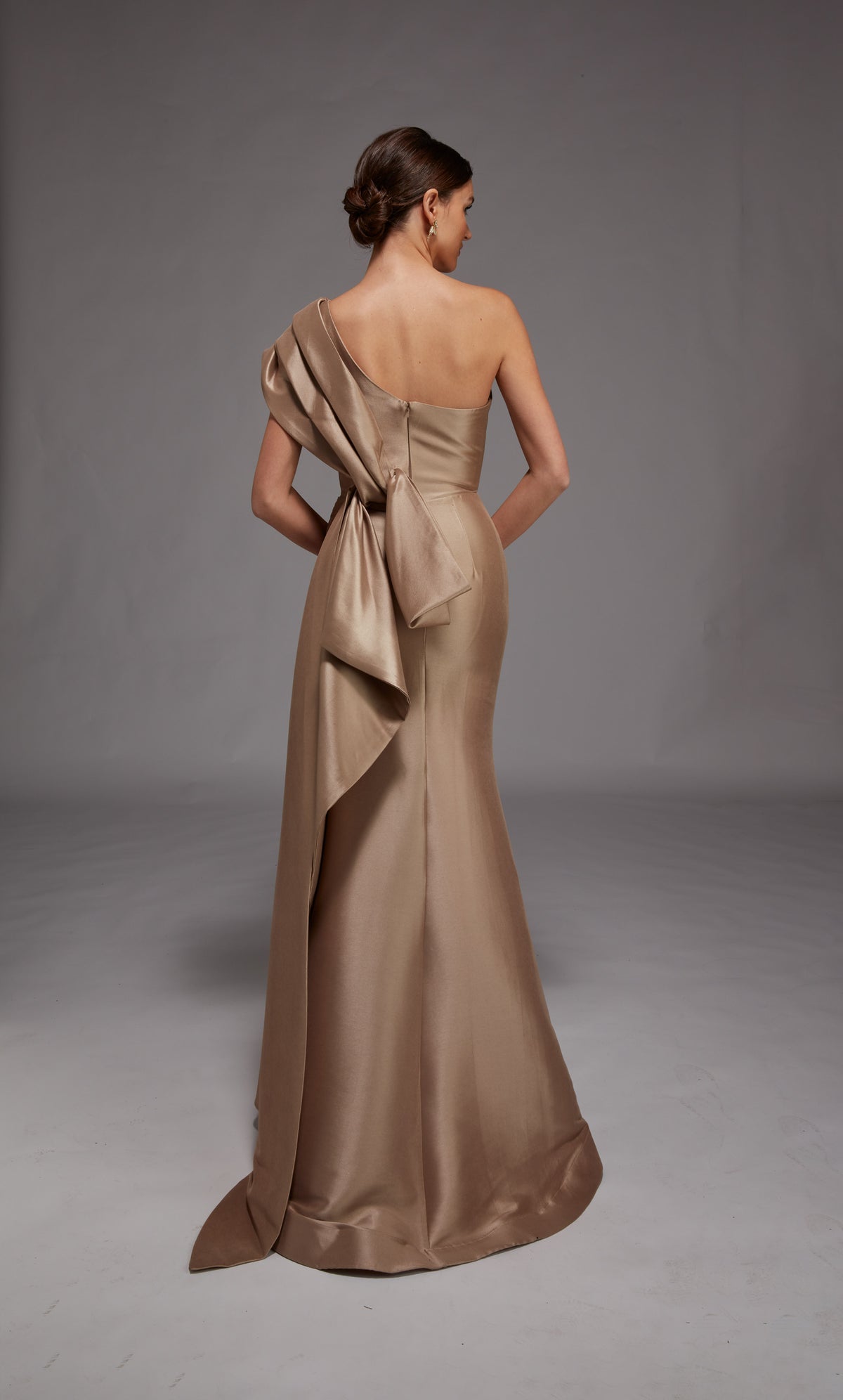 ALYCE Paris 27838 Special Occasion One Shoulder Neckline Ruched/draped Fit N Flare Dress