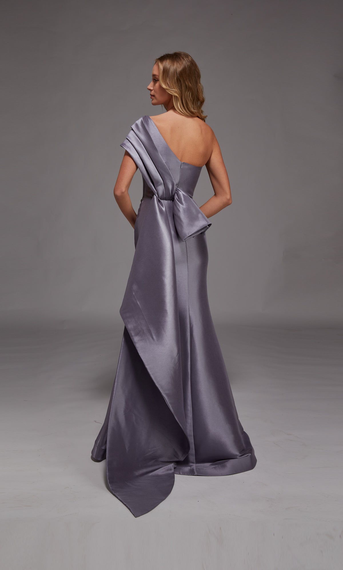 ALYCE Paris 27838 Special Occasion One Shoulder Neckline Ruched/draped Fit N Flare Dress