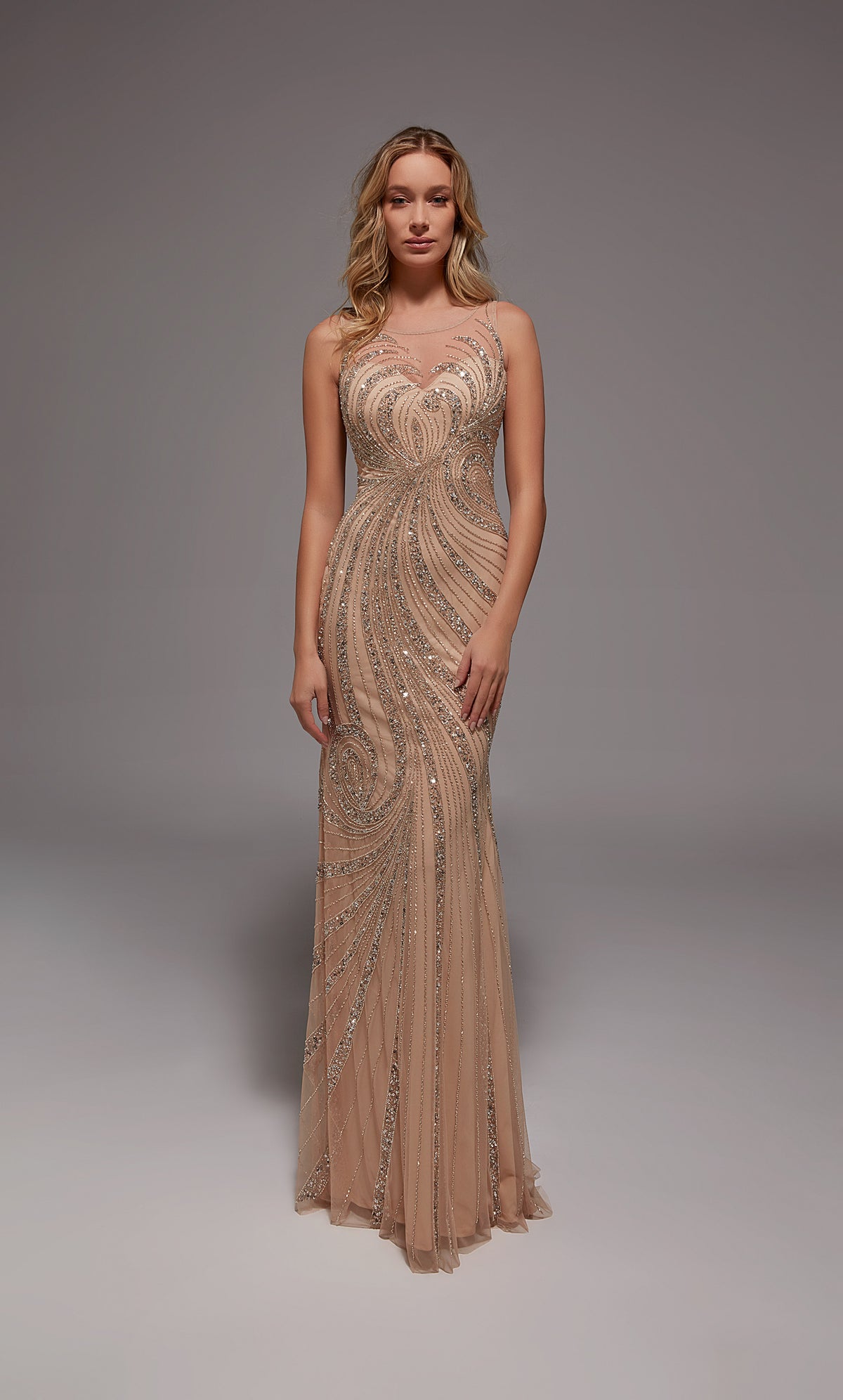 ALYCE Paris 27846 Special Occasion Boat Neckline Embellished Straight Dress