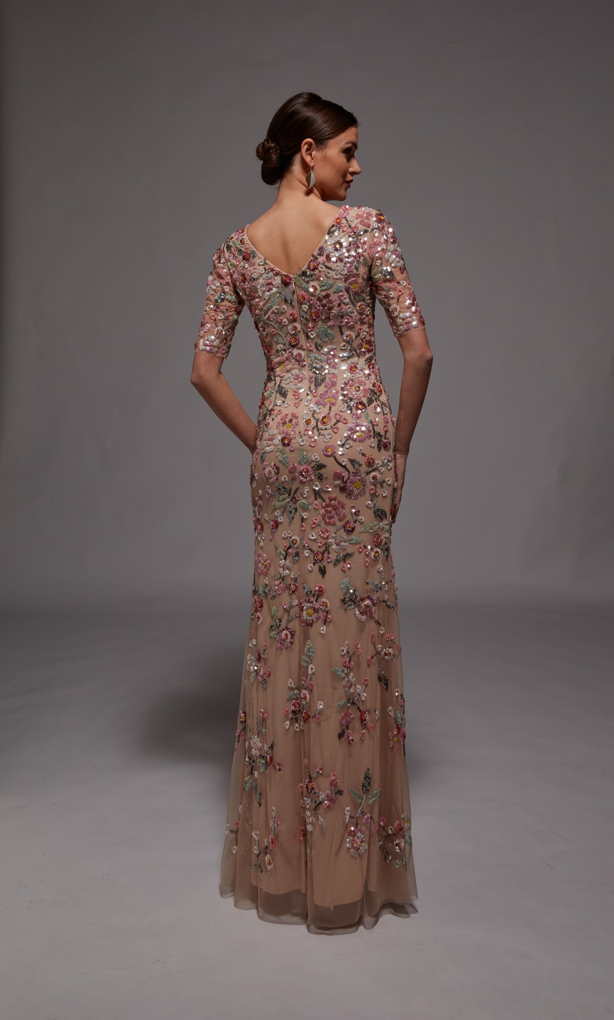 ALYCE Paris 27848 Special Occasion V-neckline Embellished Straight Dress