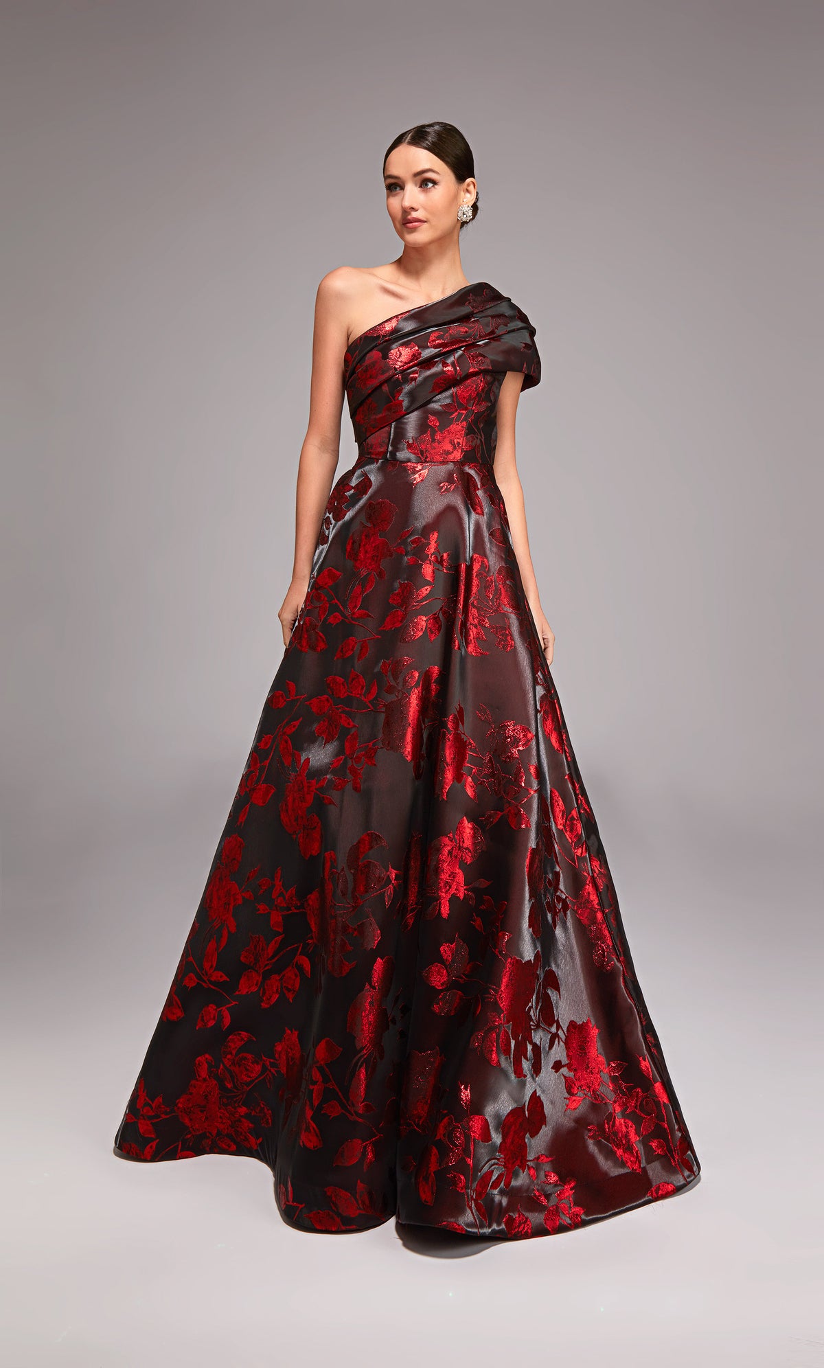 ALYCE Paris 27858 Special Occasion One Shoulder Neckline Ruched/draped A Line Dress