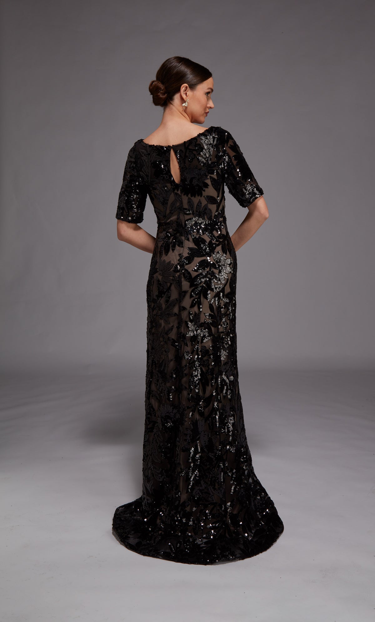 ALYCE Paris 27876 Special Occasion Scooped Neckline Embellished Straight Dress