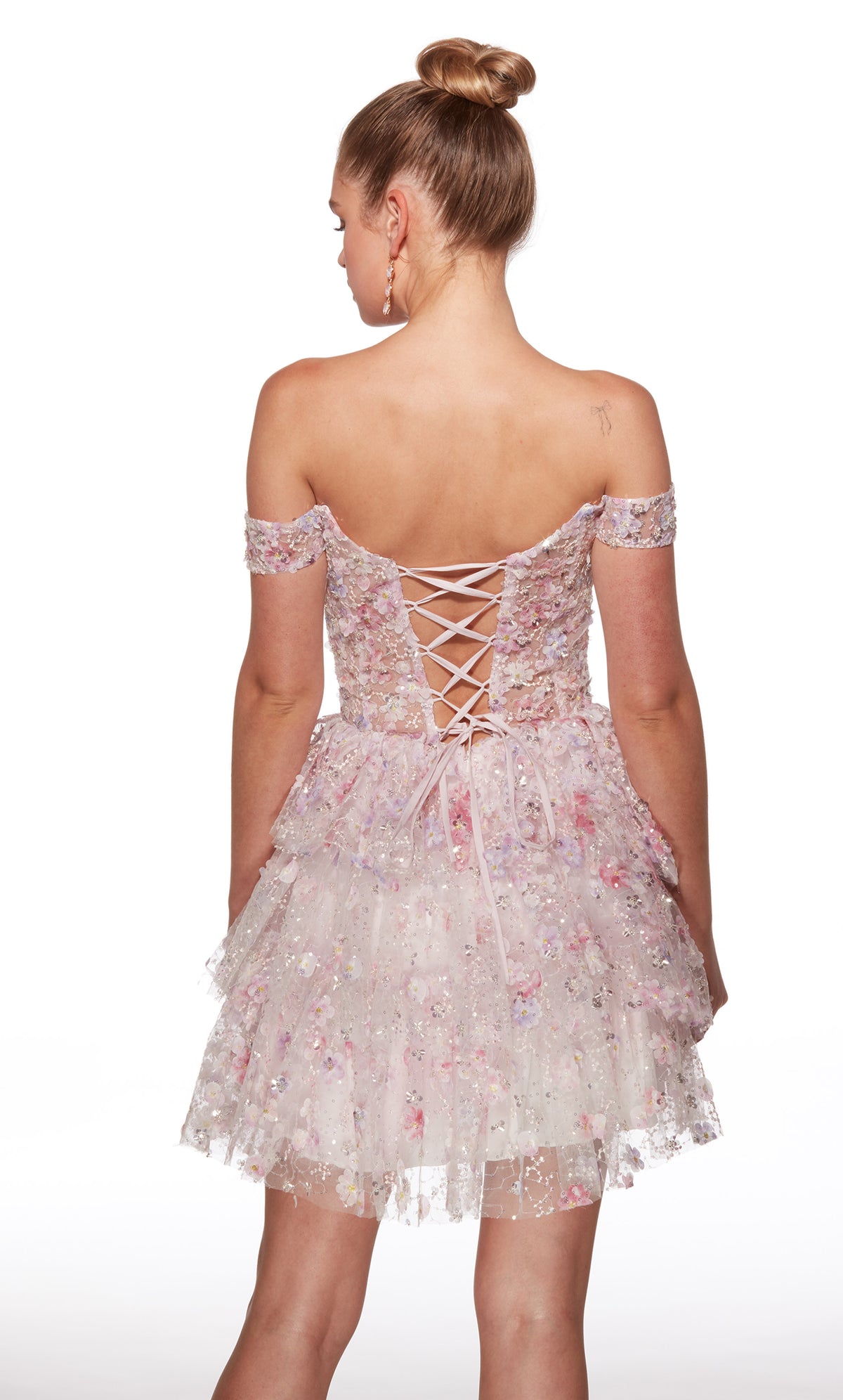 ALYCE Paris 30004 Homecoming Short Off The Shoulder Neckline Embellished A Line Dress