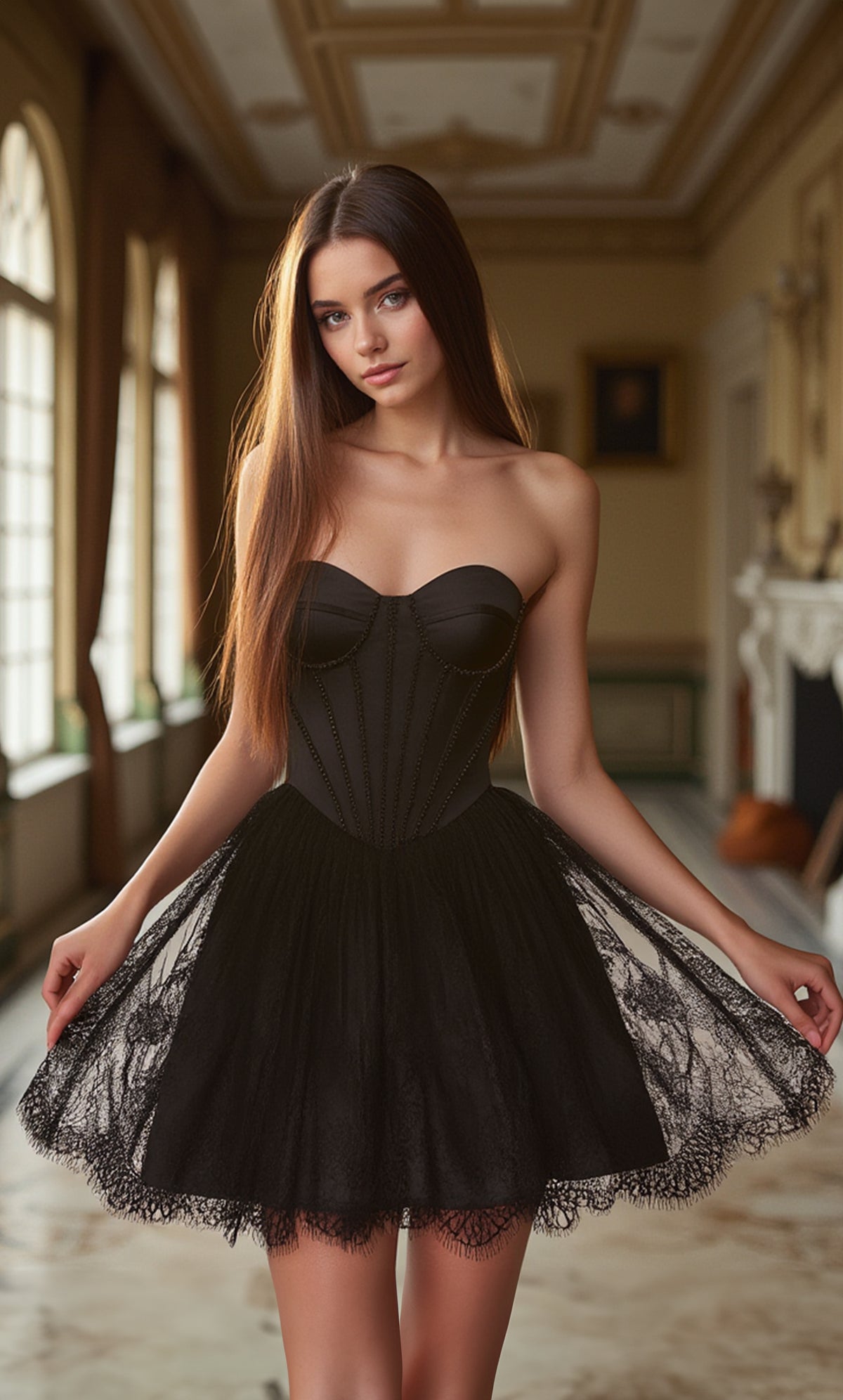 ALYCE Paris 30011 Homecoming Short Strapless Neckline Corset A Line Dress