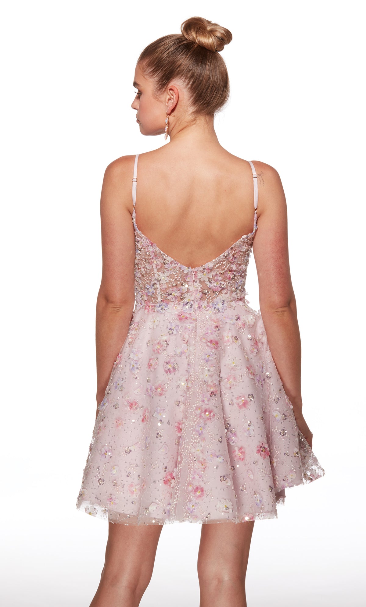 ALYCE Paris 30017 Homecoming Short Plunging Neckline Embellished A Line Dress