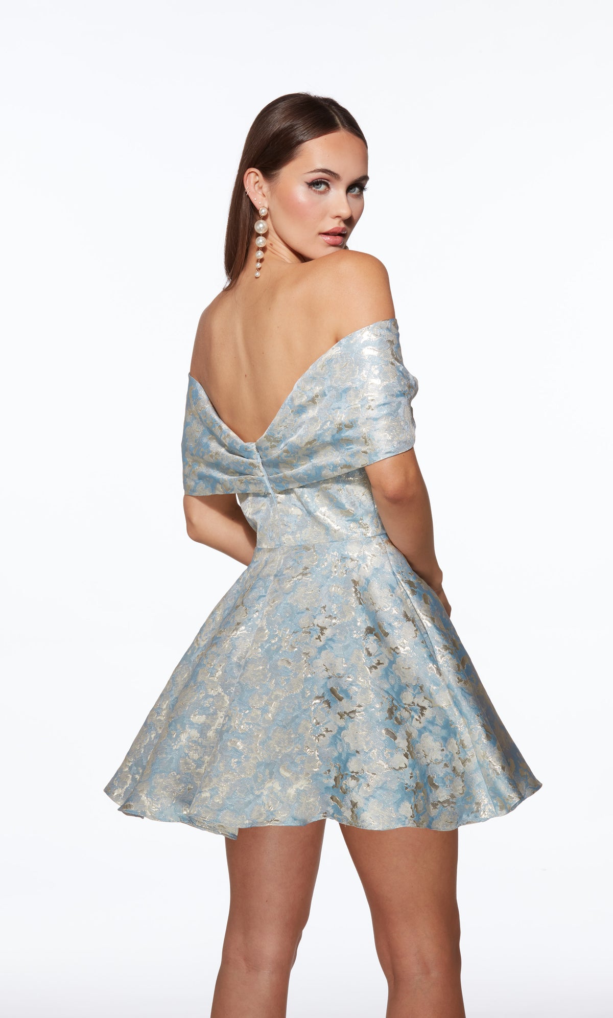 ALYCE Paris 30046 Homecoming Short Off The Shoulder Neckline Elegant A Line Dress