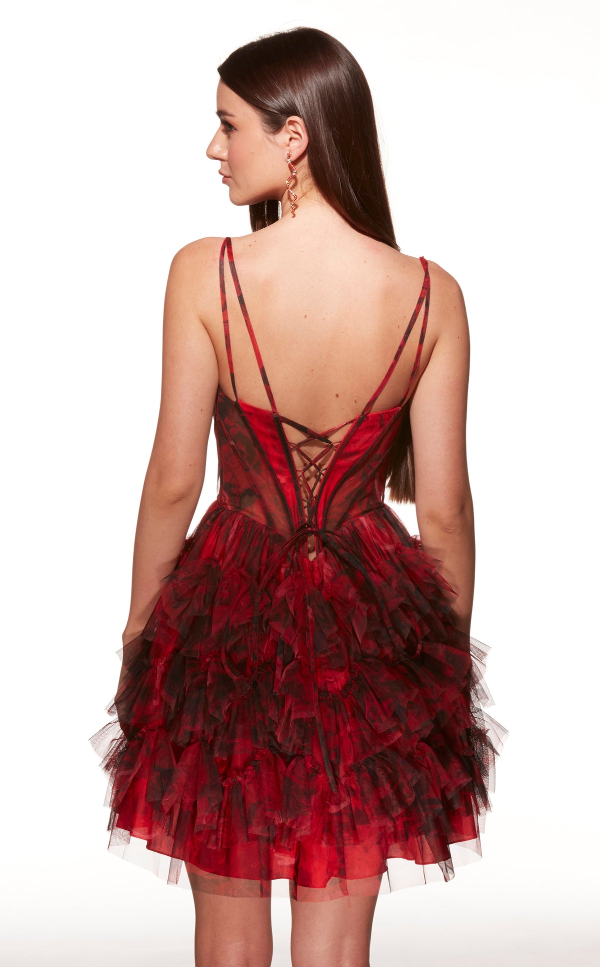 ALYCE Paris 30078 Homecoming Short Plunging Neckline Corset A Line Dress