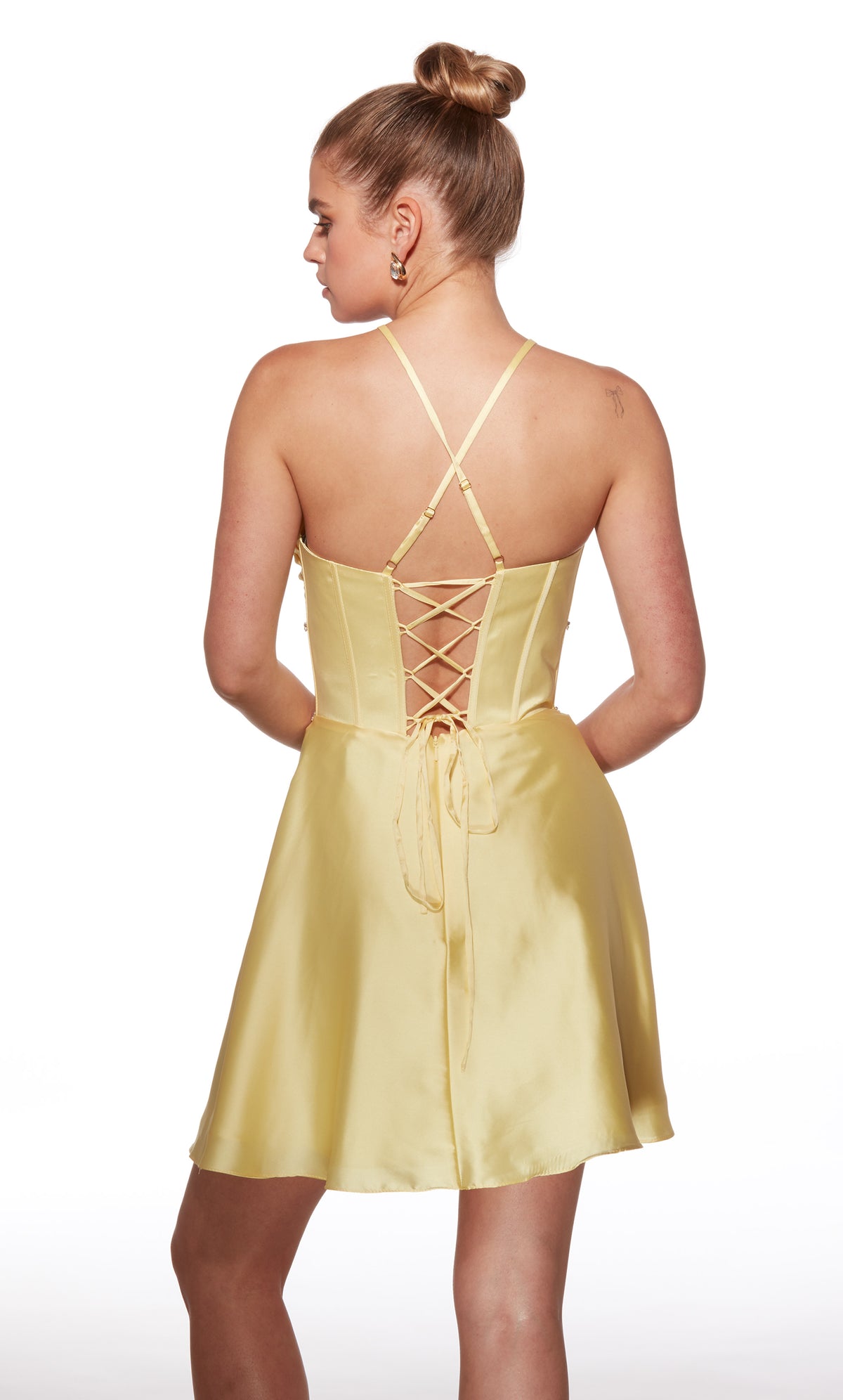 ALYCE Paris 40063 Homecoming Short V-neck Corset A Line Dress