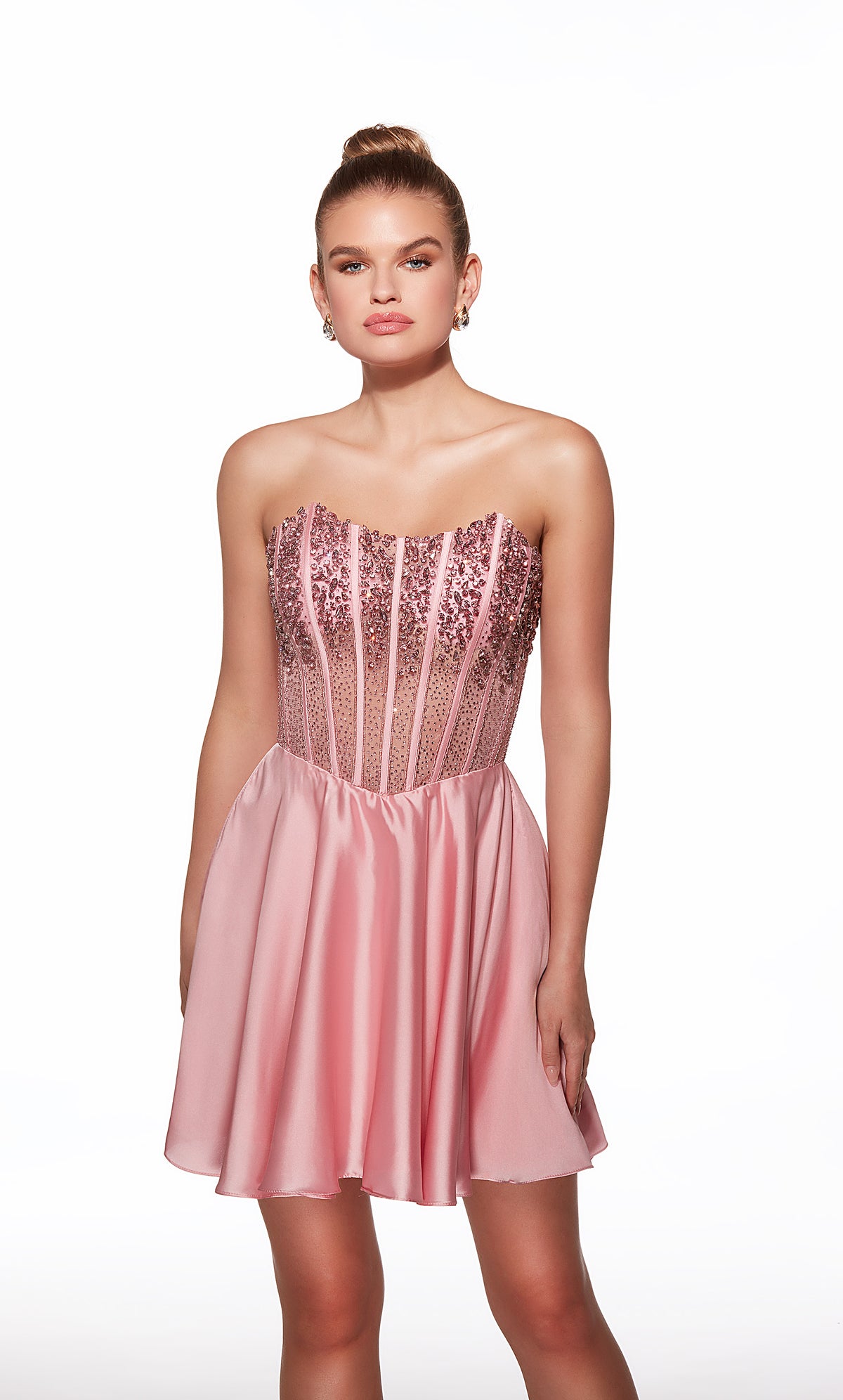 ALYCE Paris 40101 Homecoming Short Strapless Neckline Embellished A Line Dress