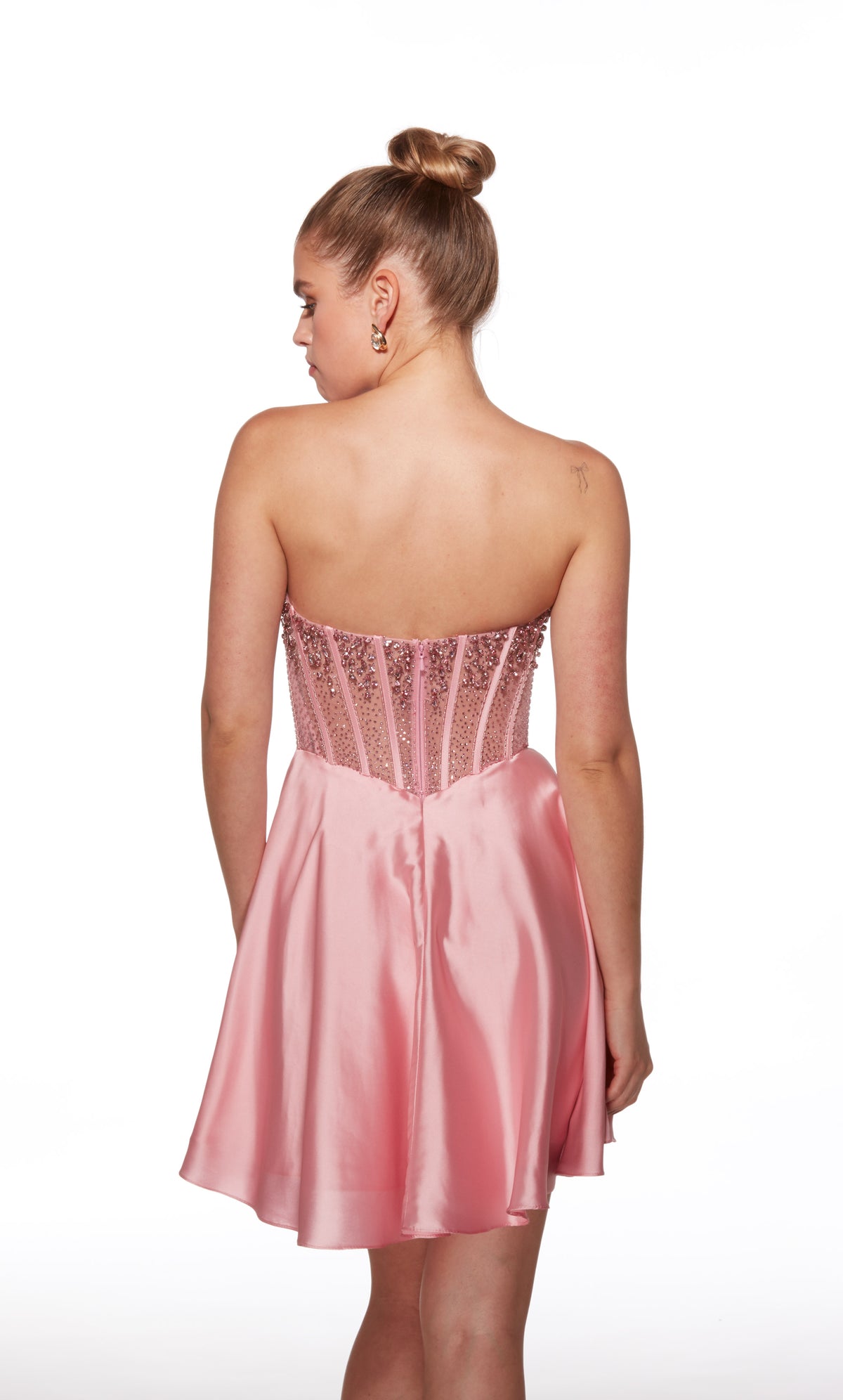 ALYCE Paris 40101 Homecoming Short Strapless Neckline Embellished A Line Dress
