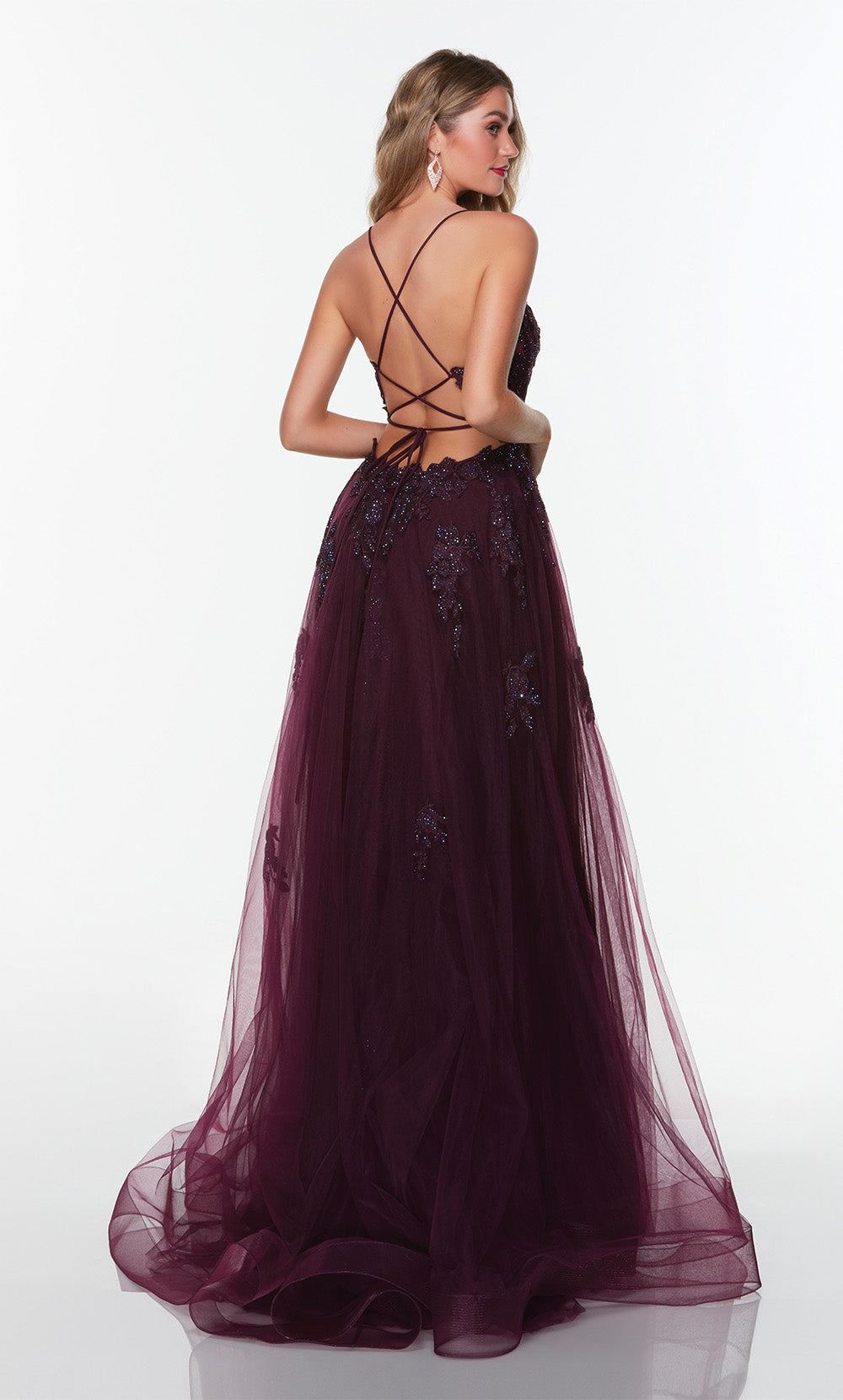 ALYCE Paris 61263 Alyce Long Plunging Slit Ballgown Dress