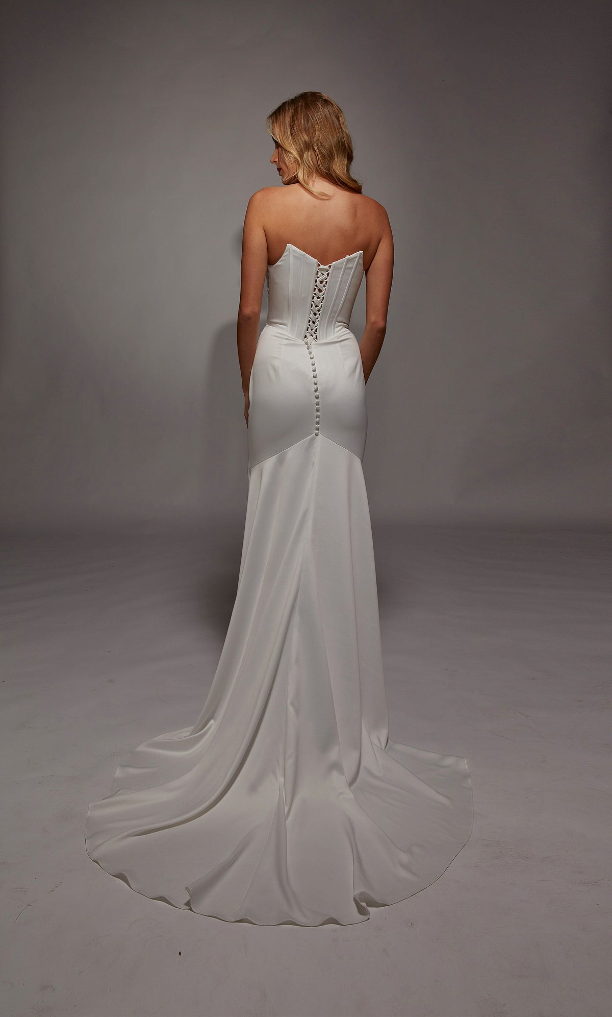 ALYCE Paris 7139 Bridal Scoop Neckline Ruched/draped Fit N Flare Dress