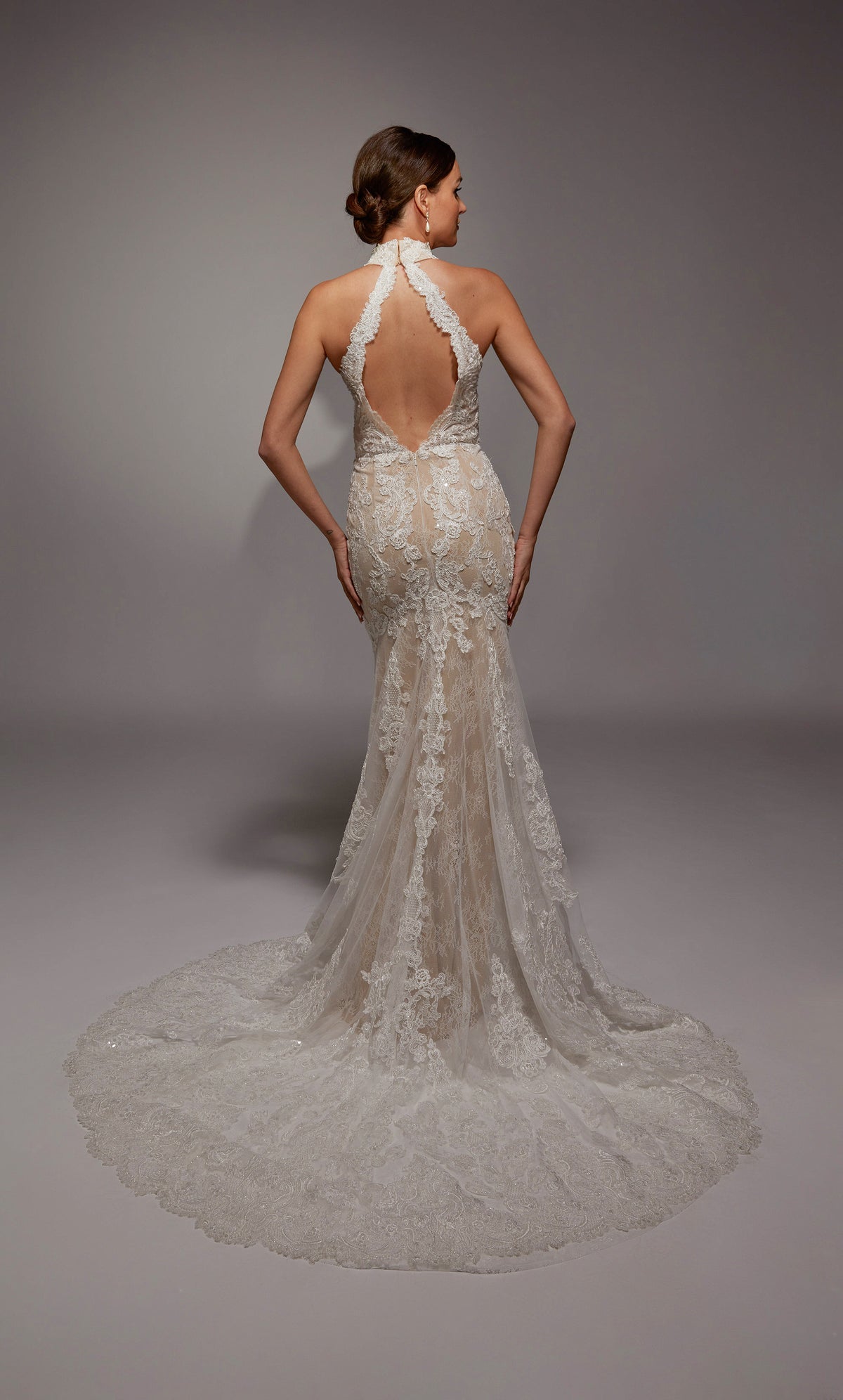 ALYCE Paris 7159 Bridal High Neckline Train Mermaid Dress