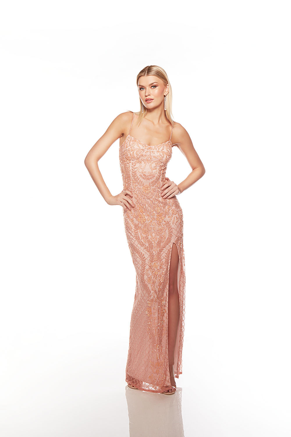 ALYCE Paris 88004 Scoop Embellished Straight Dress